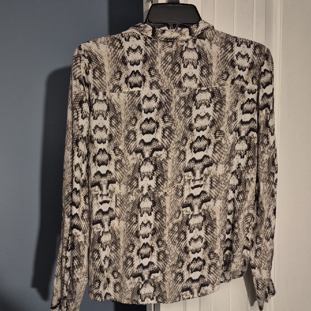 Divided Neutral Snake-Print Button Shirt - Picture 2 of 5